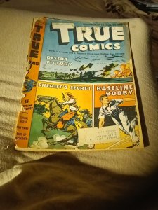 TRUE COMICS #53 Parents' Magazine 1946 Bobby Riggs Baseball Story Golden Age