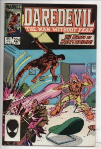 DAREDEVIL #224 VF/NM  Murdock, Without Fear, 1964 1985, Sunturion, Marvel