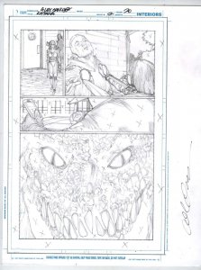 Katana #2 pg 20 DC New 52-Justice League Original Penciled art by ALEX SANCHEZ