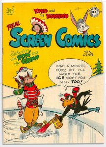 REAL SCREEN COMICS #5 (1946) 5.0VG/FN  Fox & Crow,Flippity & Flop,Tito & Burrito