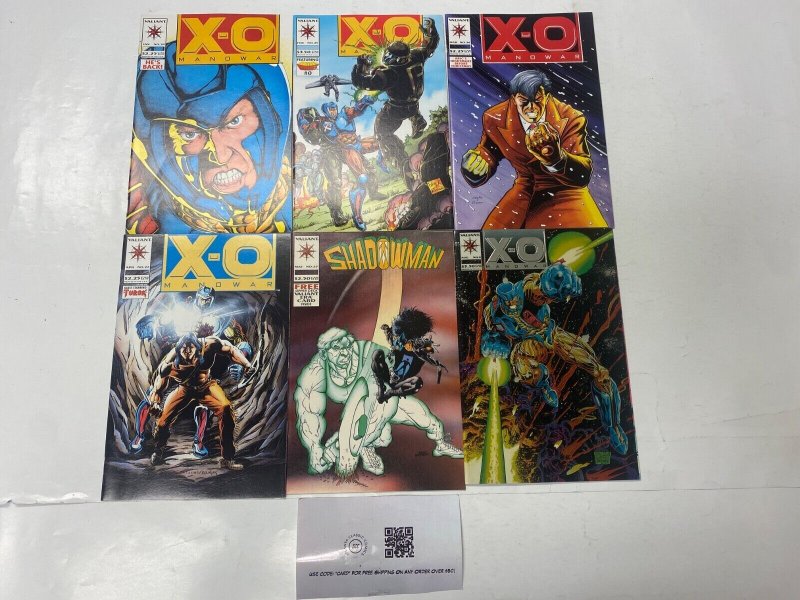 6 VALIANT comic books X-O Manowar #24 25 26 27 0 ShadowMan #25 35 KM34