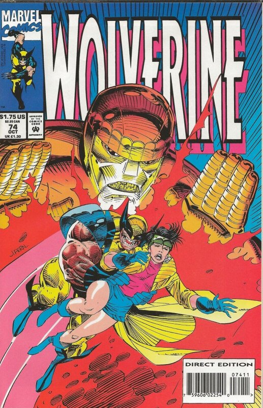 Wolverine #74 ORIGINAL Vintage 1993 Marvel Comics