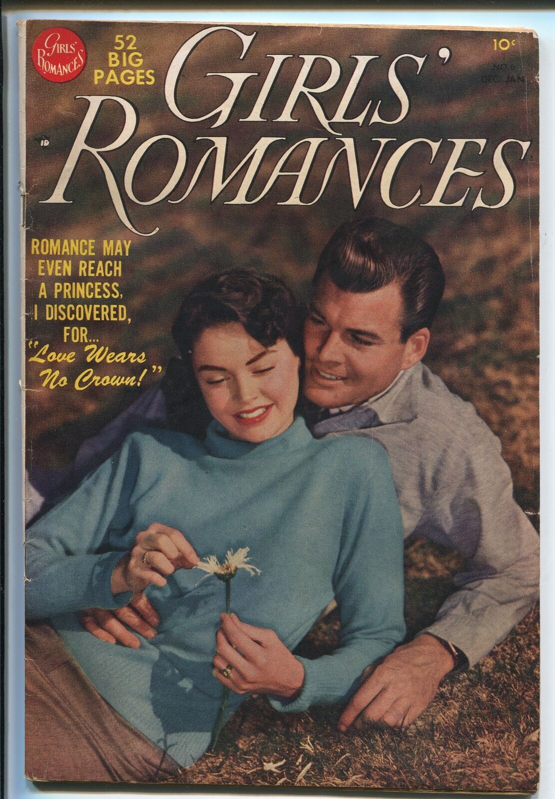 Girls Romances Dc Photo Cover Incredible Golden AGE Art Vg Comic Books Golden Age