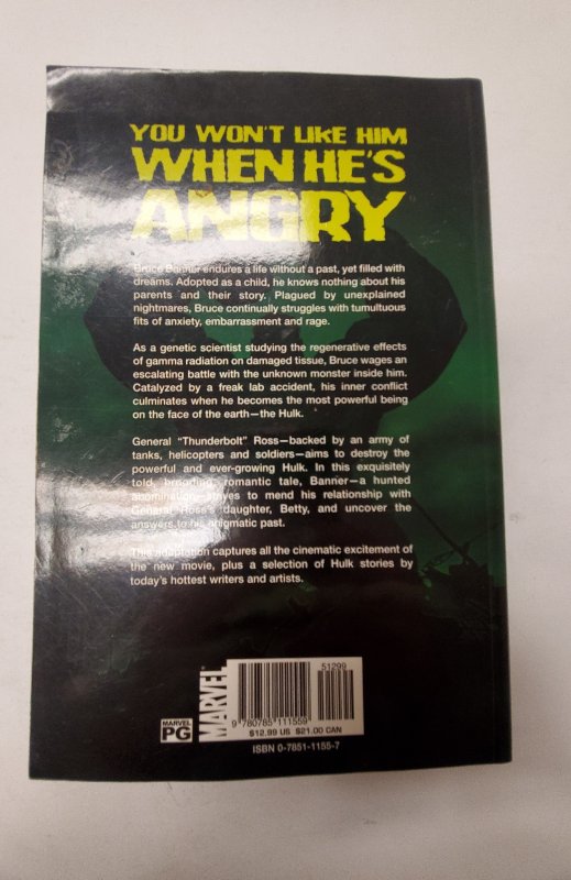 Hulk: The Movie Adaptation #1 (2003) NM Marvel Comic Book J651