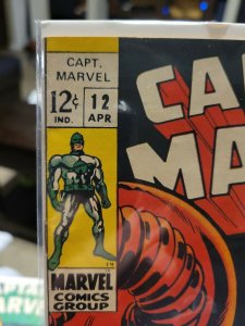 Captain Marvel#12 Black Widow Appearance 1969 Silver Age Comics HIGH GRADE!! 