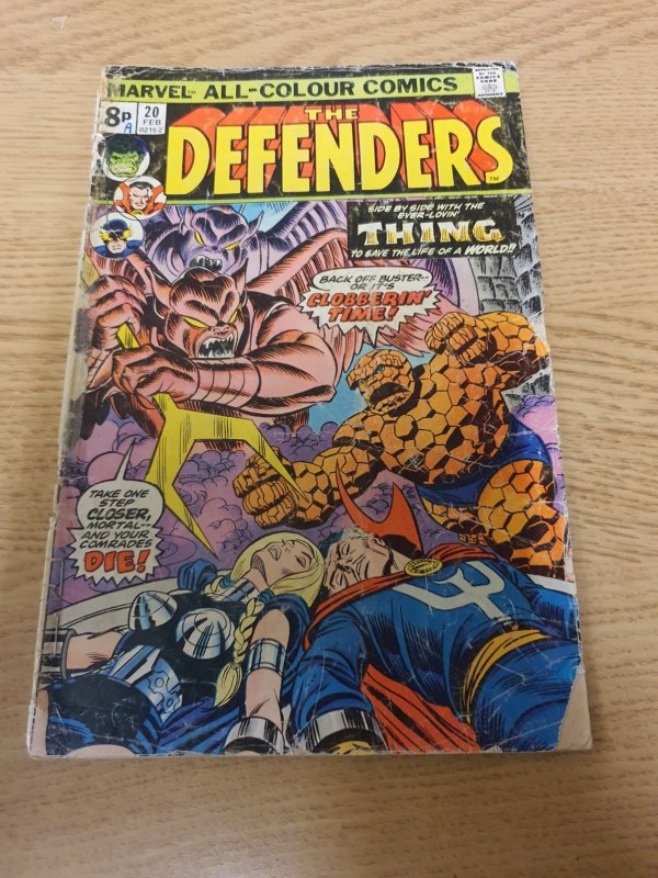 The Defenders #20 (1975) UK Prize Variant