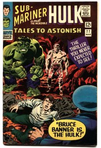 TALES TO ASTONISH #77-hulk cover-1965-marvel vf