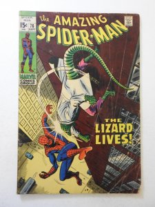 The Amazing Spider-Man #76 (1969) GD/VG Cond centerfold detached bottom staple