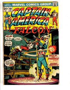 Captain America # 168 VG Marvel Comic Book Falcon Avengers Hulk Thor Skull RH1