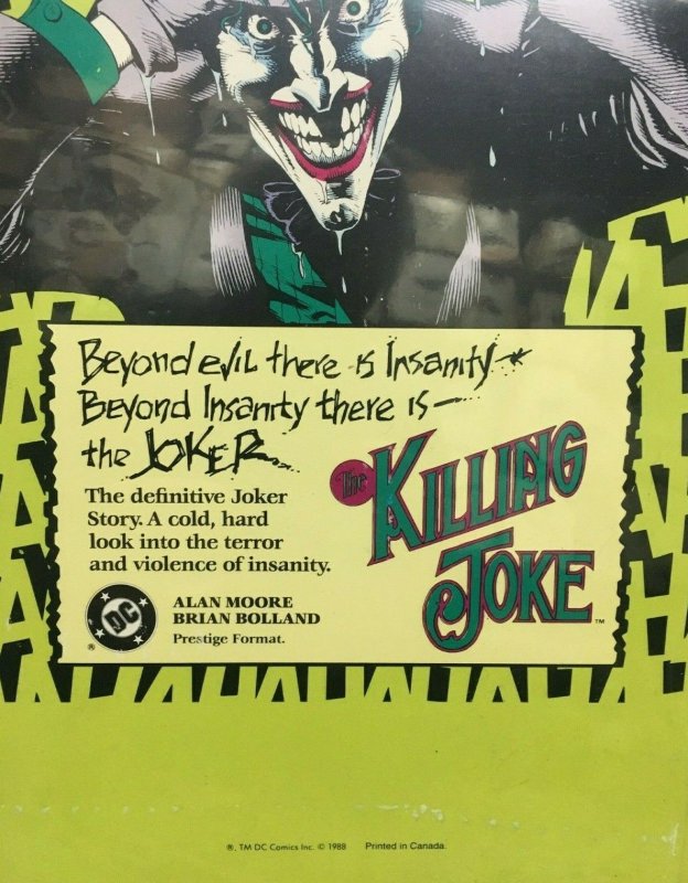 Killing Joke Store Counter Display Backing - No Tray -  FINE Condition - RARE!!!