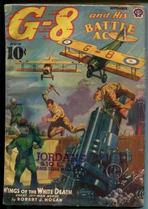 PULP:  G-8 and His Battle Aces Pulp 9/1939--Robert J Hogan-classic-VG