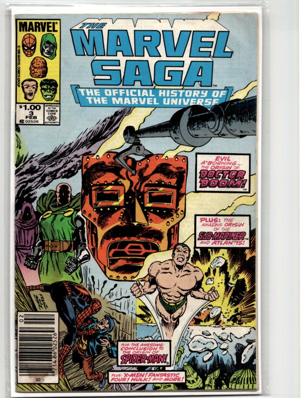 The Marvel Saga The Official History of the Marvel Universe #3 (1986) Marvel ...
