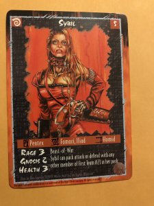 SYBIL : RAGE Werewolf THE WYRM Character CCG Card; White Wolf 1996 TCG; Pentex