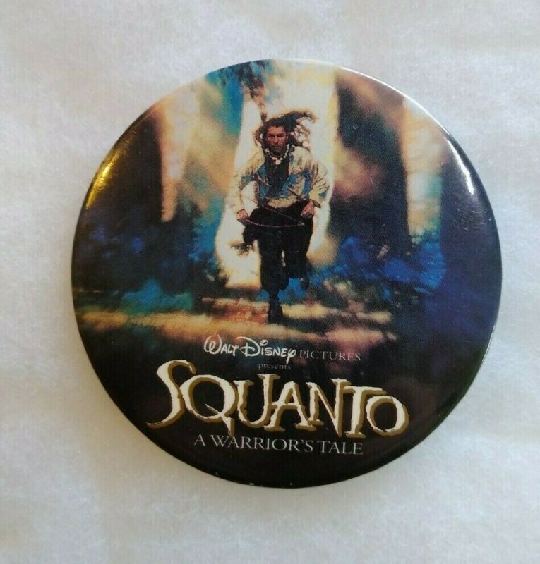 Disney Squanto Warriors Tale 3 Large Button Badge Vintage Original Movie 1994  