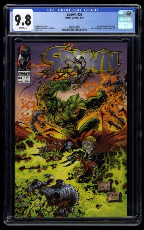 Spawn #52 CGC NM/M 9.8 White Pages