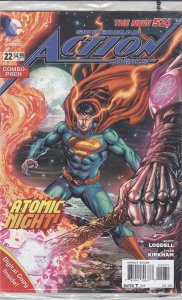 Action Comics (2nd Series) #22B (in bag) VF/NM ; DC | New 52 Superman Combo-Pack