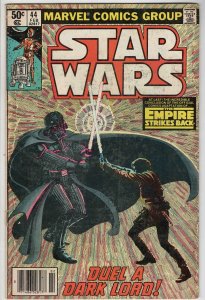 Star Wars #44 Vintage 1981 Marvel Comics Luke Skywalker vs Darth Vader