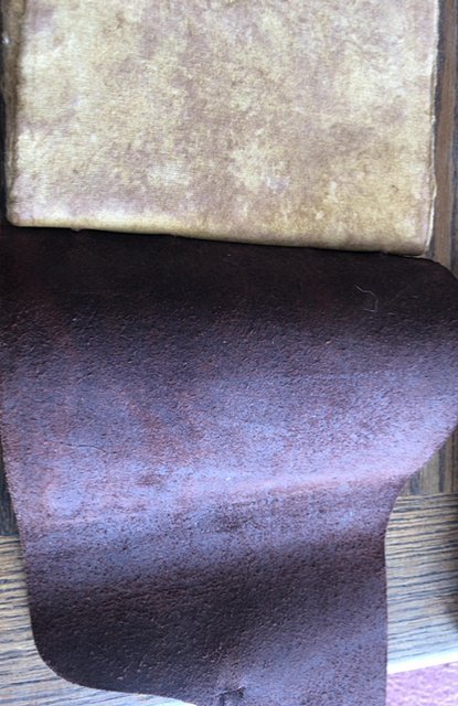 Ancient looking blank journal-heavy leather cover…
