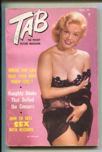 Tab 8/1957-Lee Wilson photo cover-spicy paperback book photo feature-cheeseca...