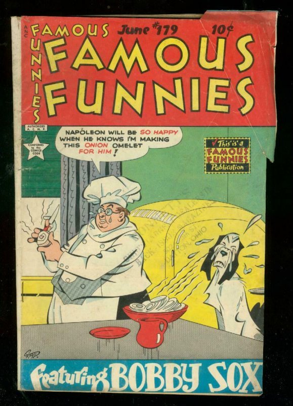 FAMOUS FUNNIES #179 1949-BUCK ROGERS-SCORCHY SMITH-RARE VG