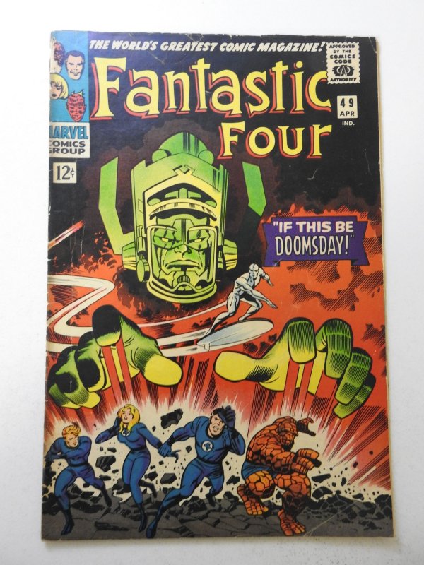 Fantastic Four #49 (1966) VG Condition 1 in spine split, ink fc