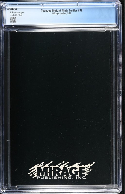 Teenage Mutant Ninja Turtles #39 (9/91) Graded CGC 9.4