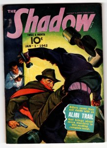 PULP:  Shadow January 1 1942- Alibi Trail Rare Pulp Magazine