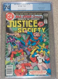 All-Star Comics #74 (Sep-Oct 1978, DC) PGX 7.0 Justice Society of America F/VF