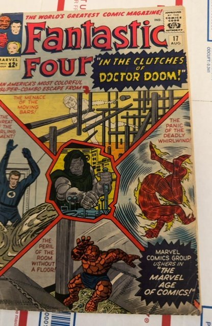 Fantastic Four #17 (1963)in the clutches of Dr Doom