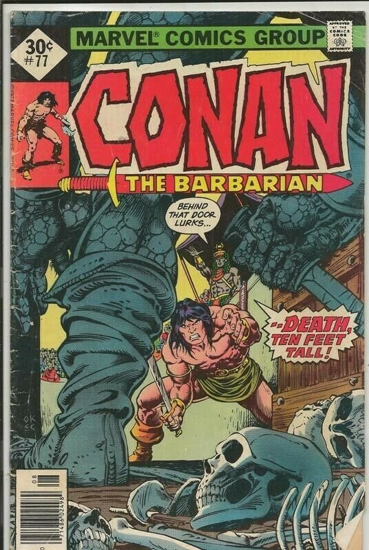 Conan the Barbarian #77 ORIGINAL Vintage 1977 Marvel Comics  