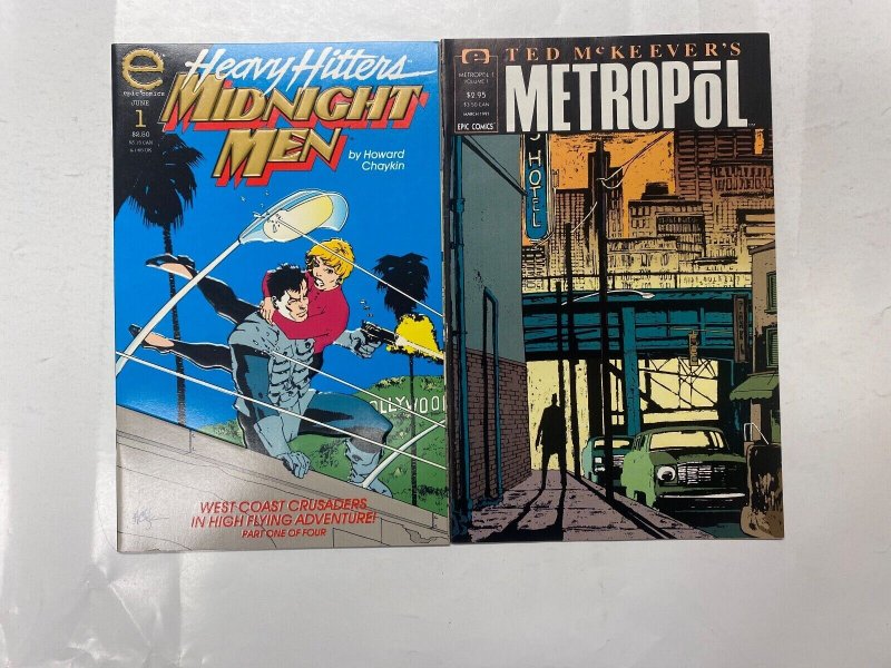 4 MARVEL EPIC comic books Wolverine #1 Deadly #1 Midnight #1 Metropol #1 50 KM18