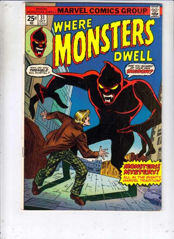 Where Monsters Dwell #31 (Oct-74) VF+ High-Grade 