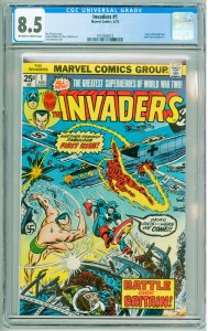 The Invaders #1 (1975) CGC 8.5! OWW Pages!