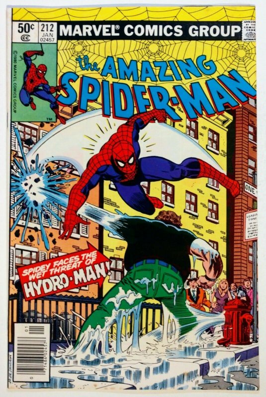 Amazing Spider-Man #212 NEWSSTAND, 1st App of Hydro-Man 