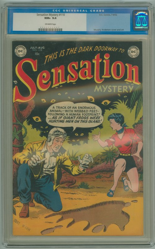 Sensation Mystery #110  (1952) CGC 9.6! OW Pages!