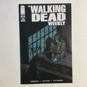 Walking Dead Weekly 20 2011 Signed by Tony Moore Image Skybound NM near mint