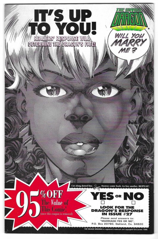 Savage Dragon #25 Jeff Matsuda Direct Cover (1996)