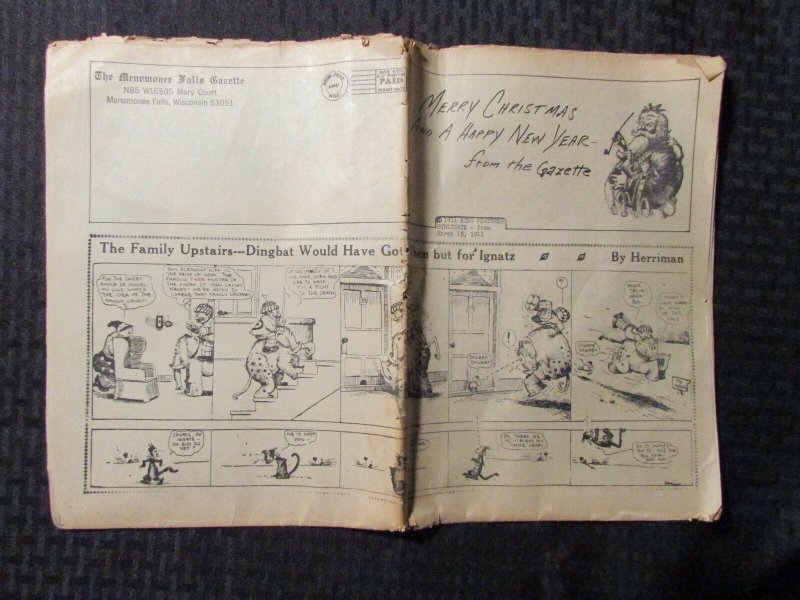 1971 MENOMONEE FALLS GAZETTE Comic Weekly #3 VG- Herriman Tarzan