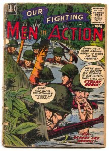 Men in Action #2 1957- Ajax comics -missing centerfold
