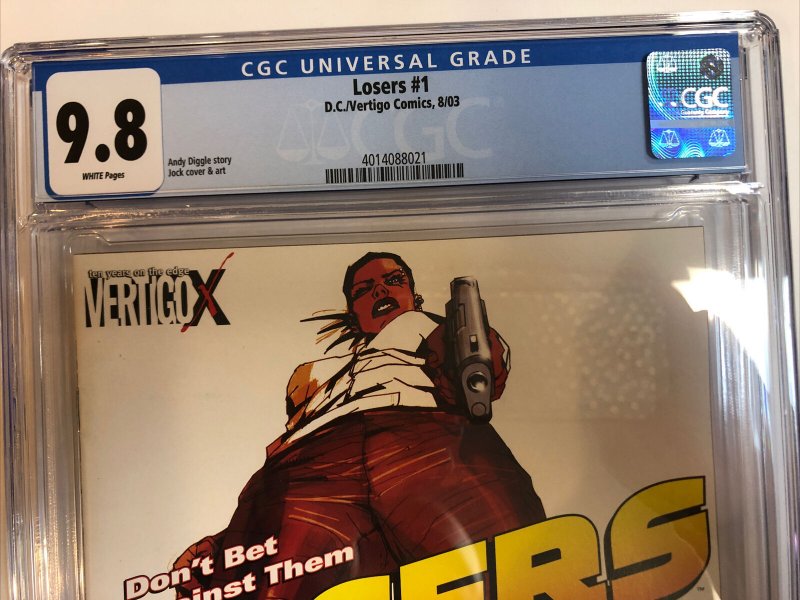 Losers (2003) # 1 (CGC 9.8 WP) 1st App Losers | Jock Cover & Art