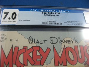 FOUR COLOR 157 MICKEY MOUSE CGC  7.0 BEANSTALK DELL 1947