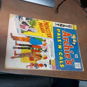 ARCHIE'S PALS 'N' GALS # 35 ARCHIE COMICS 1966 MONSTER MANIA silver age classic