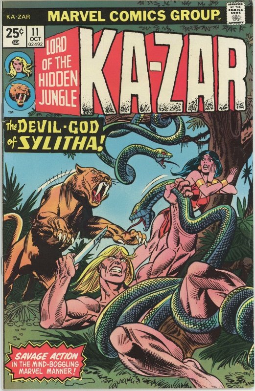 Ka-Zar #11 (1974) - 8.5 VF+ *The Devil-God of Sylitha* 
