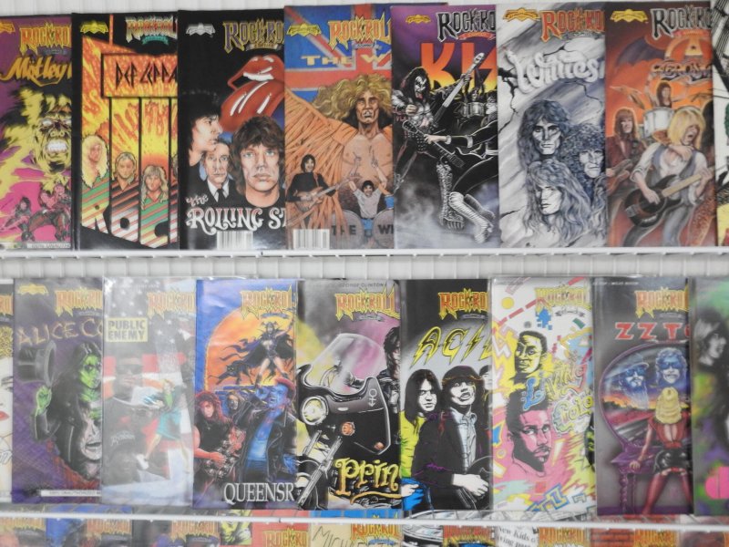 Huge Lot 80+ Rock n Roll Comix W/ Ozzy Osbourne, David Bowie, Grateful Dead+ VF-