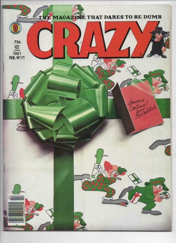 CRAZY #71 Magazine, FN, Obnoxio the Clown, Blues Brothers, 1973 1981, Marvel