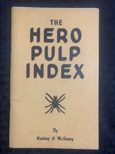 1971 THE HERO PULP INDEX by Weinberg & Mc Kinstry FN+ 6.5 Opar Press