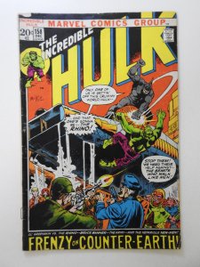 The Incredible Hulk #158 (1972) vs The Rhino! Solid VG Condition!