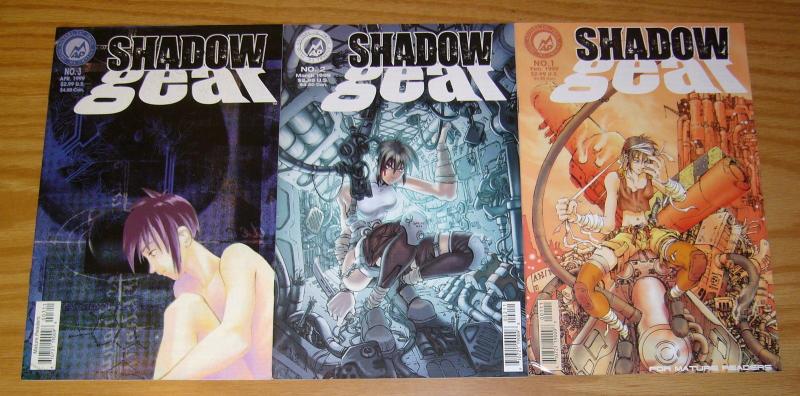 Shadow Gear #1-3 VF/NM complete series - antarctic press comics set lot 1999 2