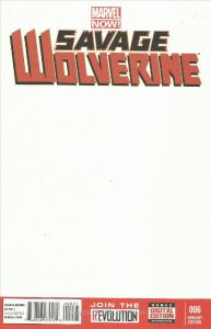 Savage Wolverine #6A VF ; Marvel | Blank Variant