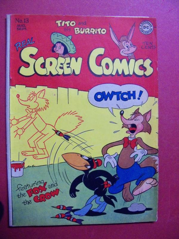 REAL SCREEN COMICS #13 VERY GOOD (4.0) DC COMICS 1947
